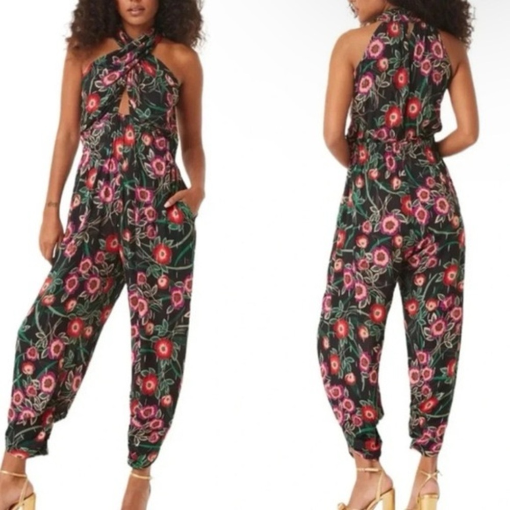 Misa Los Angeles floral jumpsuit